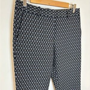 Theory Office Career Geometric Print Ankle Pants